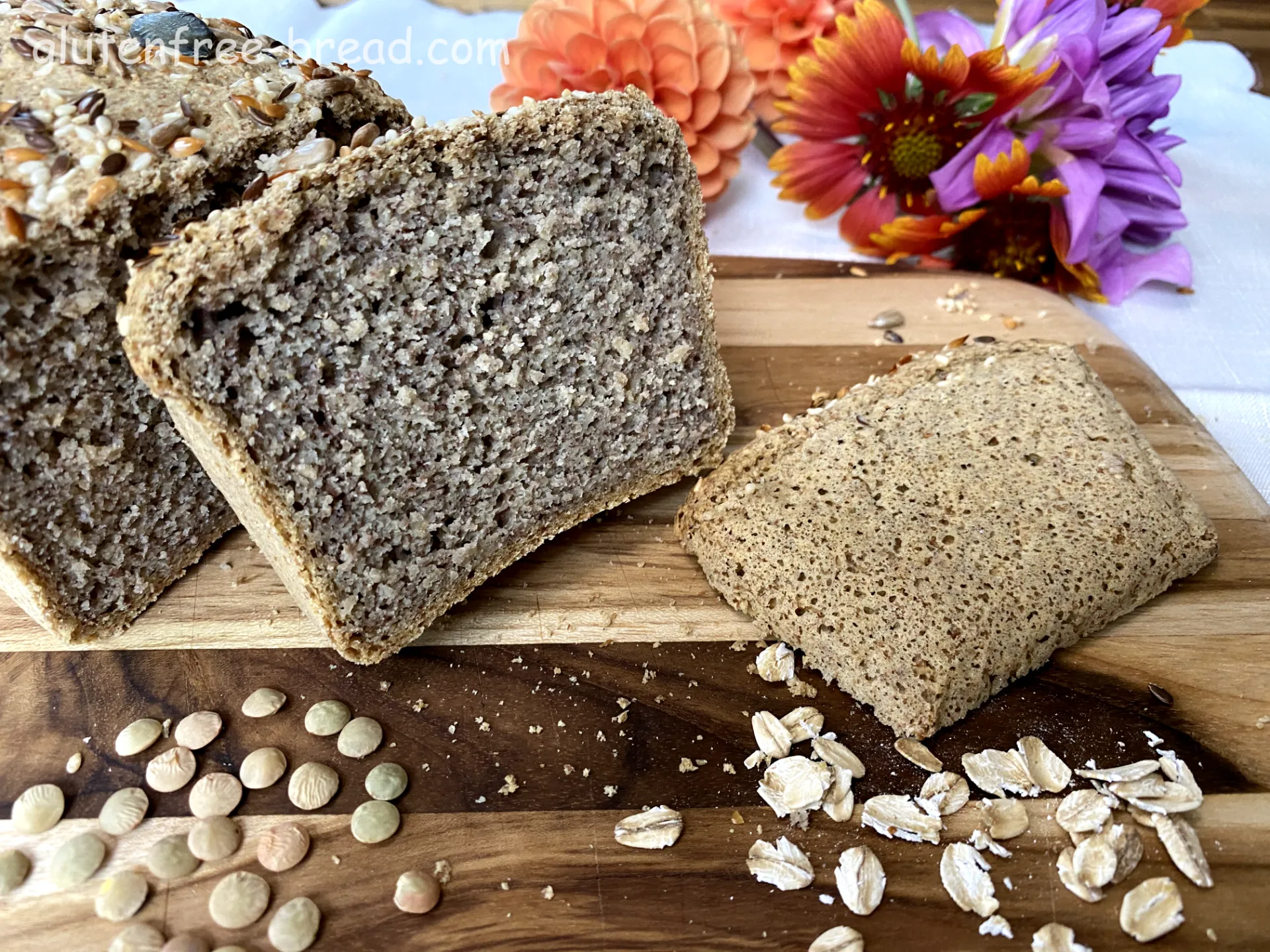 Lentil Oat Bread with Baking Powder