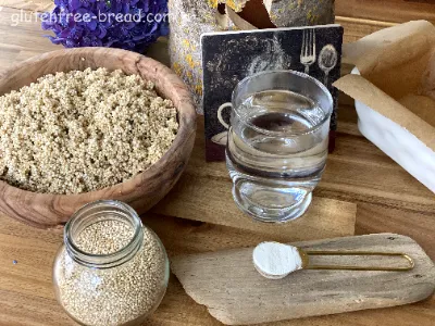 Quinoa Bread 1 Ingredient with Baking Powder